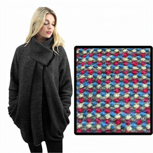 WOOL Blend Draped Oversized Tweed Laggen Look Outerwear Coat